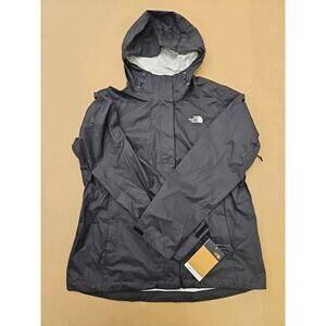 NWT Womens The North Face Venture Waterproof Dryvent Hooded Rain Jacket Black XL